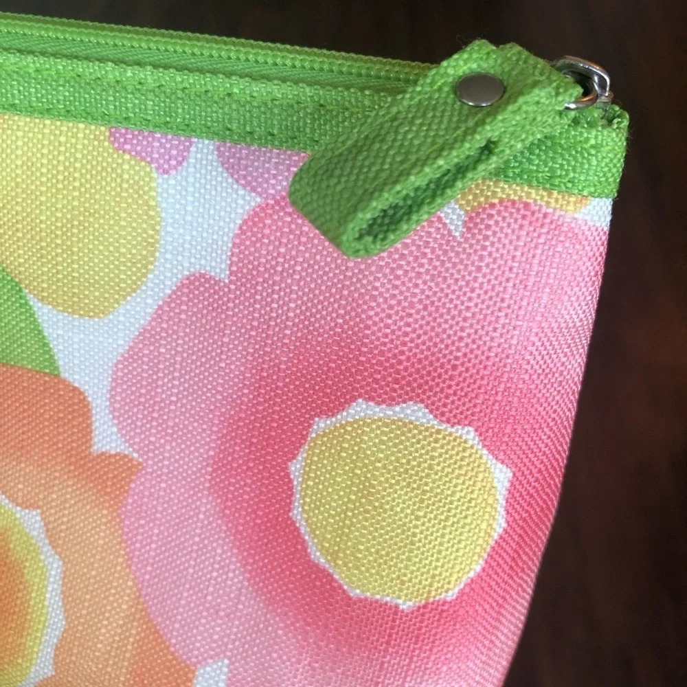 Clinique Floral Makeup Cosmetic Bag View 3